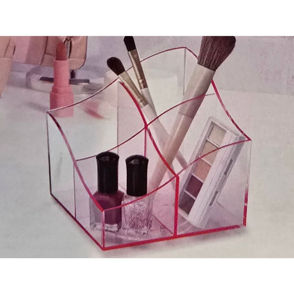 At Home Acrylic 4-Section Spinner Organizer